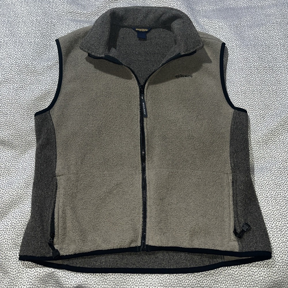 WOOLRICH Mens John Rich & Bros Polartec FLEECE‎ pockets vest jacket Size Medium